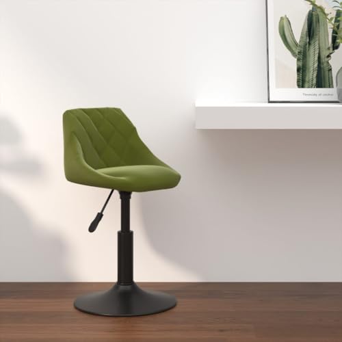 Teenpull Taburete de bar de terciopelo verde claro, altura ajustable giratorio taburete de bar, sillas de cocina modernas, cómodo taburete de comedor, tela de terciopelo suave