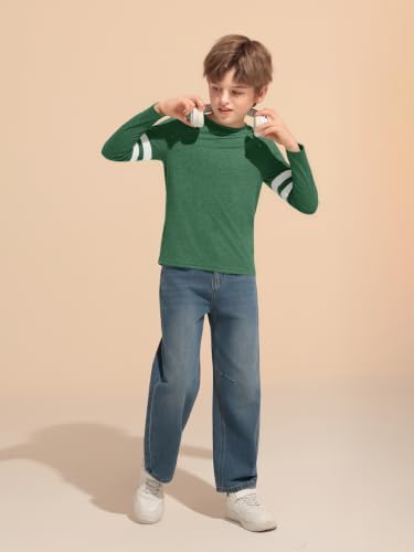 Image of Haloumoning Boys Long Sleeve Shirts Kids Crewneck T Shirts Casual Striped Tops Tees 5-14 Years