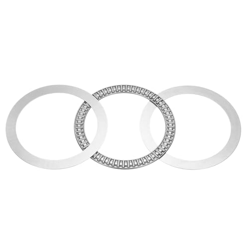 Image of sourcing map AXK150190 Thrust Needle Roller Bearings with 2 Washers, Chrome Steel Needle Roller Bearings, ID 150mm, OD 190mm, Thickness 7mm
