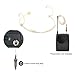 JTLAU Headworn/Headset Microphone Wired, Dual Over-Ear Headset Mic, Condenser Headset Mic Compatible with Sennheiser Microphone Wireless Systems, Ideal for Lectures, Actors, Theater - Beige