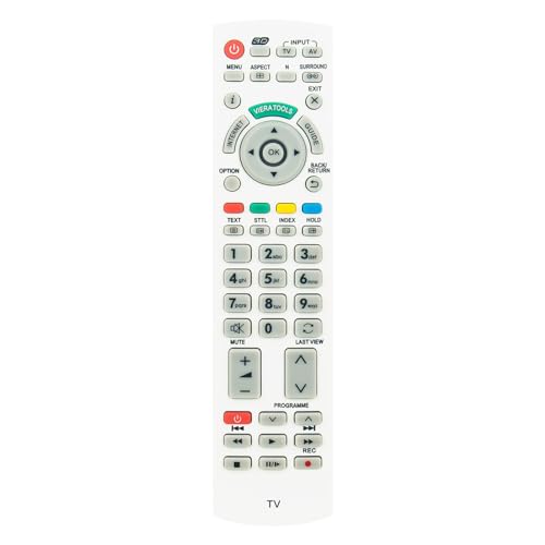 N2QAYB000785 VINABTY Replace Remote Control Fit for Panasonic TX-L32ET5EW TX-L37ETW5W TX-L42ET5EW TX-LR42ET5W TX-L32ETW5W TX-L37ET5EW