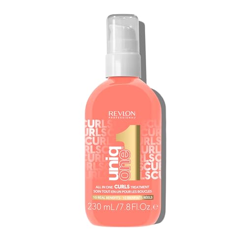 Revlon Professional UniqOne All In One Curls Treatment – Trattamento Capelli 10 Benefici Senza Risciacquo per Capelli Ricci, Mossi e a Spirale, 230ml