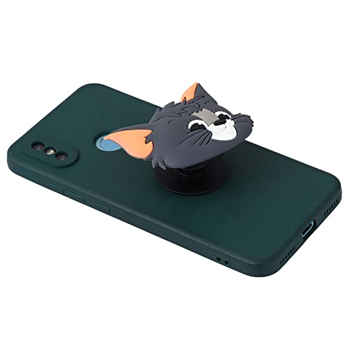 Image of Cute Anime Mobile Holder Grip Stand for Phones Selfie Holder for Smartphones, Designed for Kids and Teens. [ Silicone ]-(Model - Tom Cat)