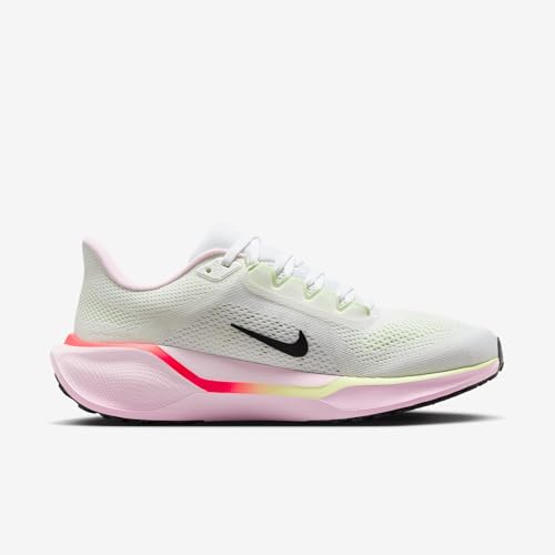 Nike Pegasus 41 Women's Road Running Shoes (IB4377-100, White/Pink Foam/Bright Crimson/Black)3