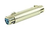 Plugger Adaptateur XLR femelle 3b/femelle 3b Noir