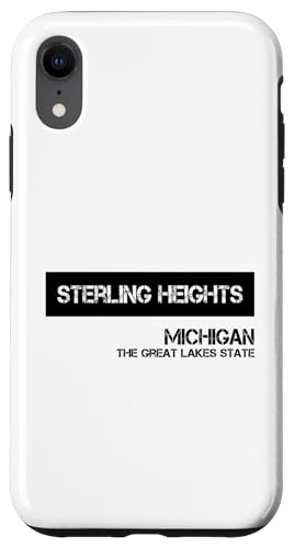 Carcasa para iPhone XR Diseño Universitario De Sterling Heights Michigan