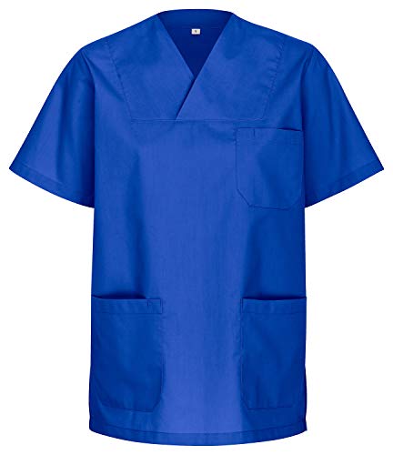 DESERMO Kasack Berufsbekleidung Unisex|Kasacks Damen Pflege aus hochwertiger Baumwollmischung in 10 Farben|Kasack Herren mit 3 Taschen & Stifthalter|Waschbar 90° & autoklavierbar