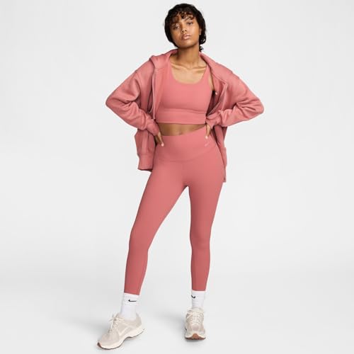 Nike Zenvy Rib HF1443-634 Canyon Pink/Black Women's Gentle-Support High-Waisted 7/8 Leggings Small2