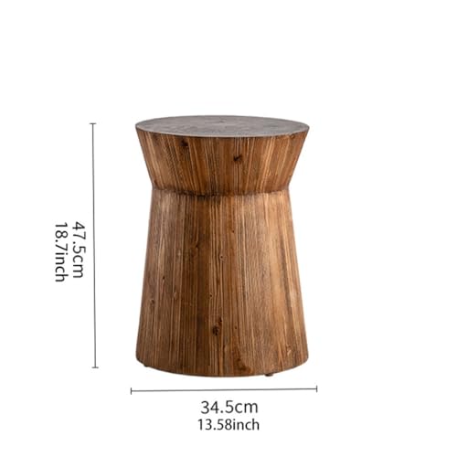 Table de chevet ronde simple en bois pour optimiser les petits salons - 3