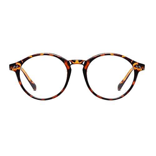 Teumire Blue Light Blocking Glasses Women Men Retro Round Frame Eyeglasses Anti Eyestrain Uv Glare Filter Eyewear(Tortoise) #TOP24