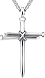 Chapado en plata de acero inoxidable Collares de mujer Collares largos Cruces de aleación Joyería con colgante Regalos para hombreÚtil y atractivo.