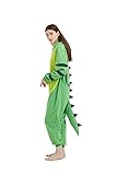 OGU' DEAL Green Lizard Animal Cosplay One Piece Pajamas Lizard Oneise Halloween Costume Party Outfit for Women Men