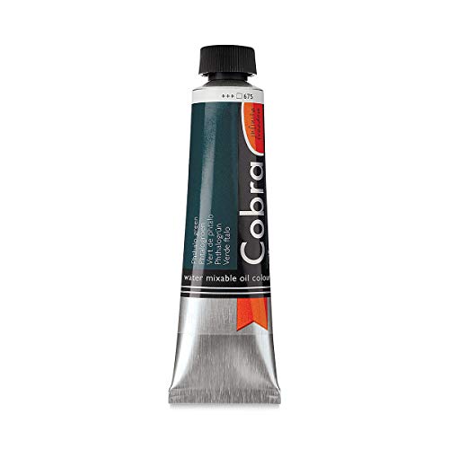 Cobra Artist Water Mixable Oil Paint - Phthalo Green, 40 ml tube