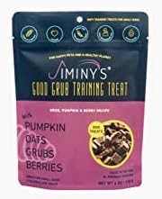 Jiminy’s Chewy Good Grub Dog Training Treats, Hypoallergenic, 6oz, Pumpkin & Berry (Pack of 1)
