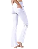 nuveti Women's High Waisted Boot Cut Yoga Pants 4 Pockets Workout Pants Tummy Control Women Bootleg...
