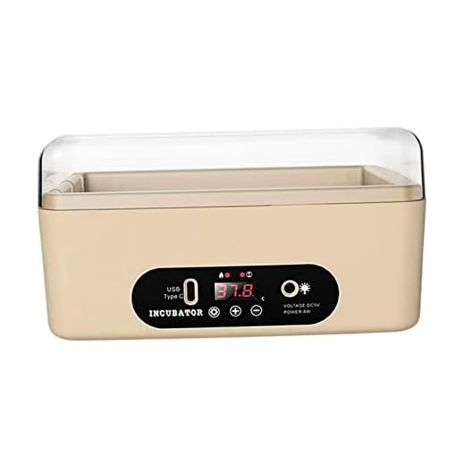 Leefasy Portable Digital Egg Incubator Egg Turner Tray USB Rechargeable Poultry Brooder Desktop Poultry Hatcher for Hatching Parakeet Turkey Pigeon, 5 Auto Egg Turning