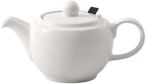 for Me teapot with lid and Filter, Beautifully Shaped White Pot Made from Premium Porcelain, Dishwasher Safe, 450 ml