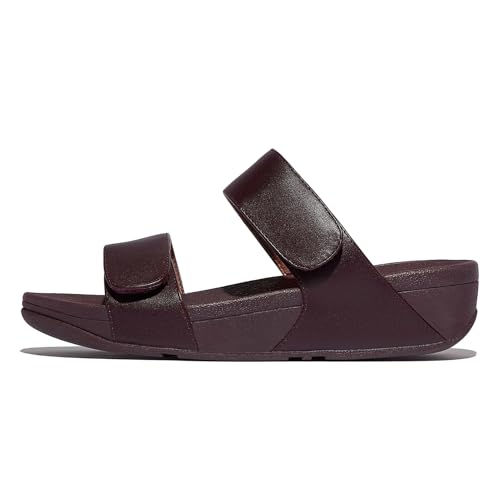 FitFlop Women's Lulu Adjustable Leather Slides Buckle