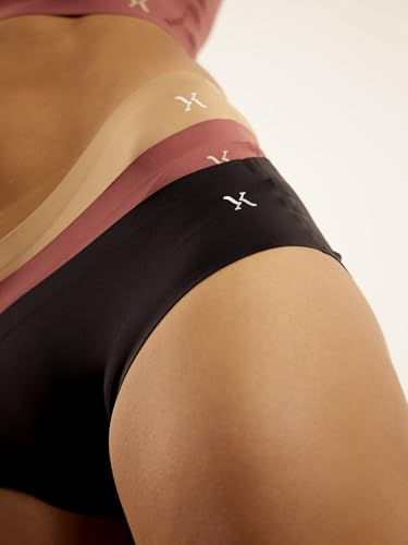 Image of Krvvy Low Waist Mid Coverage Seamless Bikini Panty for Women | Ultrasoft Underwear with 100% Cotton Gusset & Ventilation Holes