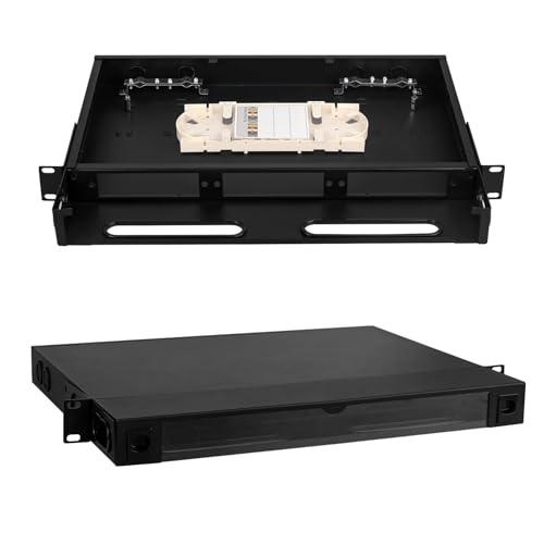 1 Pack Fiber Optical Rack Mount Enclosure Box with 3 Slots for Fiber Optic LGX Adapter Panels or Cassettes (3pcs Fiber Patch Panel (5.1inch*1.14inch) can be Inserted)