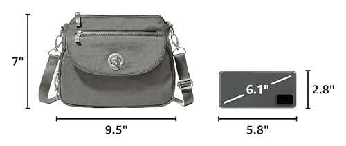 Image of Baggallini Calais Crossbody Bags for Women 10x7 Lightweight Water-Resistant Travel Purse, RFID & Interior Organization