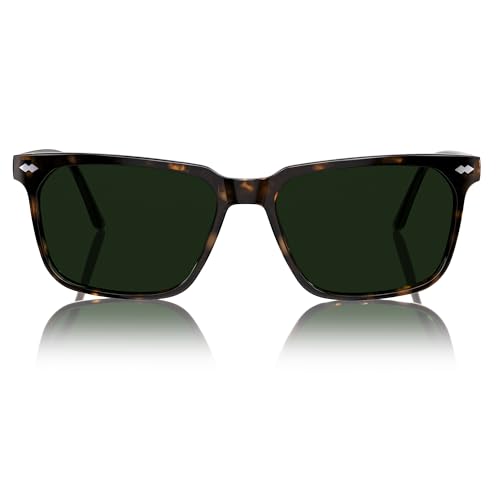 Contemporary Men’s Acetate Sunglasses – Sculptural Rounded-Square Frame with Wire‑Core Temples & Polarized UV4002