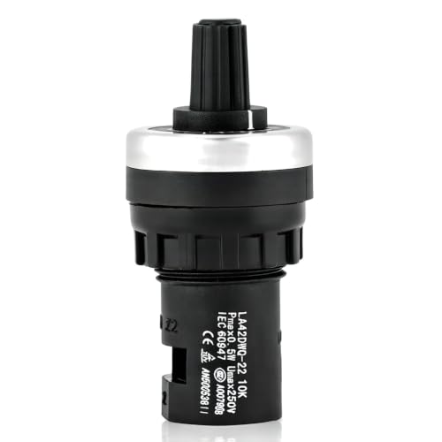 Image of Oumefar 10k Panel Mount VSD VFD Potentiometer Screw Type Terminals LA42DWQ Potentiometer Motor Speed Controller for Variable Speed Drive Invert for Regulation