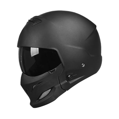 Full Face Motorcycle Helmet with Removable Mask Motocross Helmet 3/4