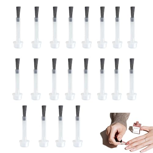 20 PCS Replacement Nail Polish Brushes Thin Nail Varnish Brushes Nail Paint Brush For Nail Art Gel Nails Home Salon Dip Nail Polish Powder Base Coat Top Coat