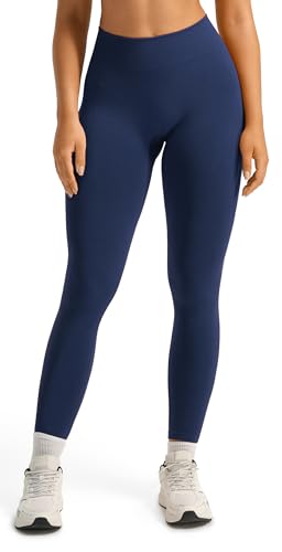 JOYSPELS Seamless Gym Leggings for Women Ruched Scrunch Bums Lifting Womens Activewear Leggings Workout Running Sports Yoga Pants UK Dark Blue M - Image 2