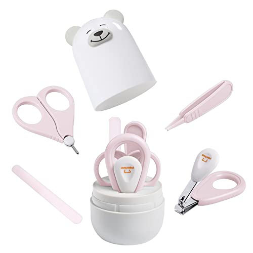Image of Baby Nail Clippers Set with Cute Case, Infant Fingernail and Toenail File Kit for Newborn Manicure and Pedicure, New Mom Grooming Gift