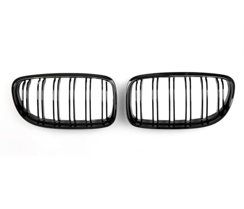 Calandre Double Ligne Noire Brillante en Diamant pour BMW E90 E91 Tuning