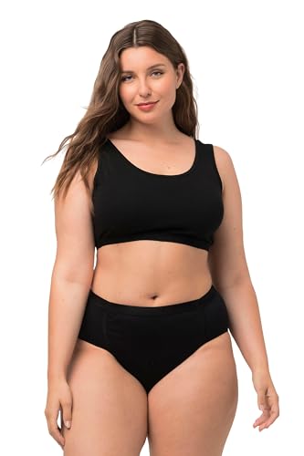 Ulla Popken Bustier à Enfiler Uni Soutiens-Gorge, Noir, 54-56 Femme