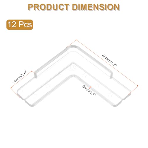 Image of uxcell Corner Protectors, 12 Pcs Table Corner Protectors, Furniture Corner Guard and Edges Safety Bumpers for Table Edges and Sharp Corners (Star-Shaped, Clear)