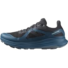 حذاء Salomon Ultra Flow Gore-Tex للرجال، مقاوم للماء للجري على الطرق الوعرة - أسود/غوص عميق/جندي - 7.5