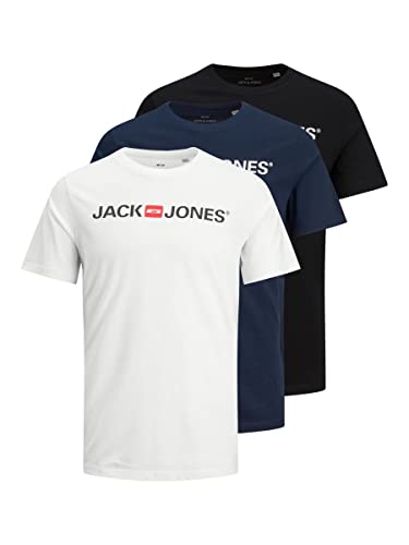JACK & JONES Herren-T-Shirt mit Corp-Logo, 3er-Pack – Bild 3