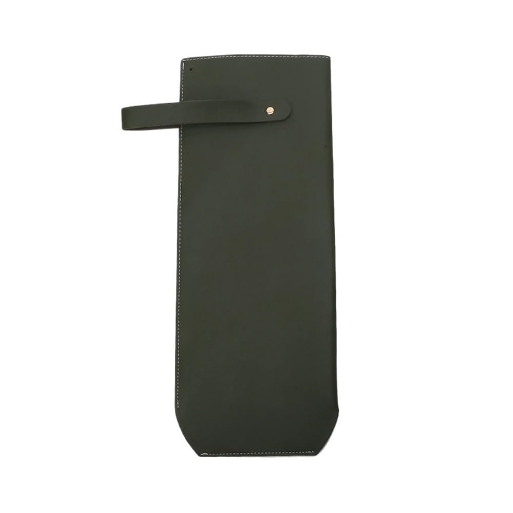 Stilvolle Weintasche aus Kunstleder mit Griff, schützende Champagnerflaschentasche für Partys, grün, 38X15X1CM_2PCS