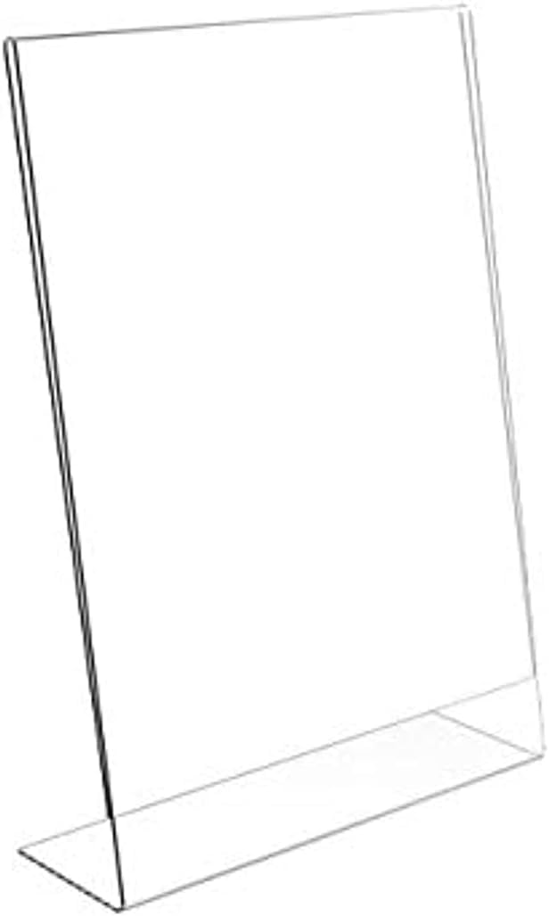 Acrylic Sign Holder, Stand-up Display Sign Holder, Poster Menu Holder, Leaflet Brochure Holder, Promotion, Pictures-A4 L-Type