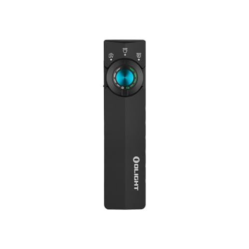OLIGHT ArkPro Lite Flat Pocket Flashlight, Rechargeable Portable 1200 Lumens with White LED, Red Light, and UV Light, Triple Sources for Pet Urine Detection, Camping, Emergency, Working (Matte Black)