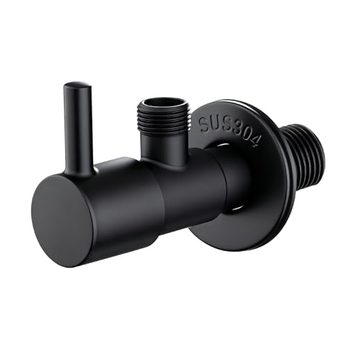 Ibergrif M22025B-3/8 Robinet d'Arret de Régulation avec Poignée, Robinet Équerre (1/2