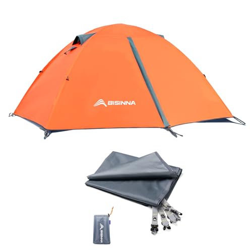 Carpa para camping 4 personas BISINNA con toldo impermeable