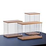 MJKQ9 ショーケース 卓上 ディスプレイケース 展示ケース 収納ボックス 透明アクリル ナチュラル フィギュア収納 ホビー用 小物整理 収集品 10*10*25 商品展示 インテリア 防塵 防湿 防虫 コレクションボード 収納ケース