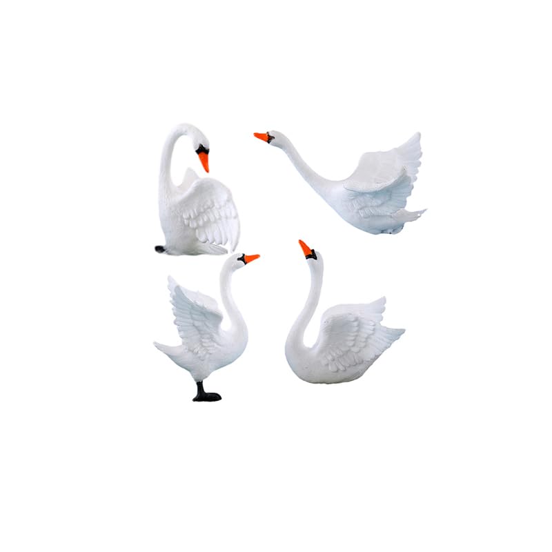 ZIBUYU® 4pcs Mini Swan Ornaments Garden Decoration-image-24