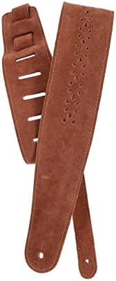 D'Addario Accessories Leather Guitar Strap - Guitar Accessories - Electric Guitar Strap, Acoustic Guitar Strap, Acoustic Electric Guitar Strap & Bass Guitar Strap - Classic Style - Black