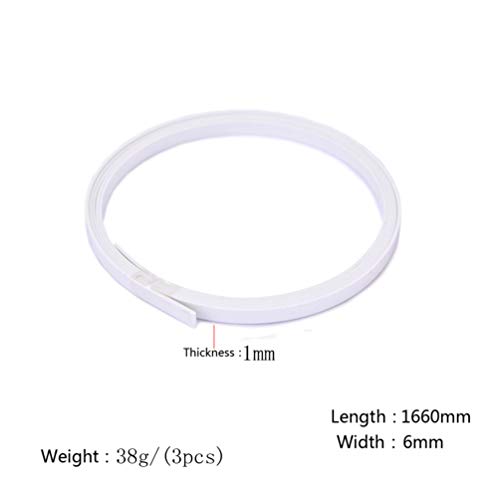 Artibetter 3Pcs Plastic Guitar Binding Purfling Strip Guitar Binding Material For Guitar Parts Accessories (Black White Beige) #TOP3