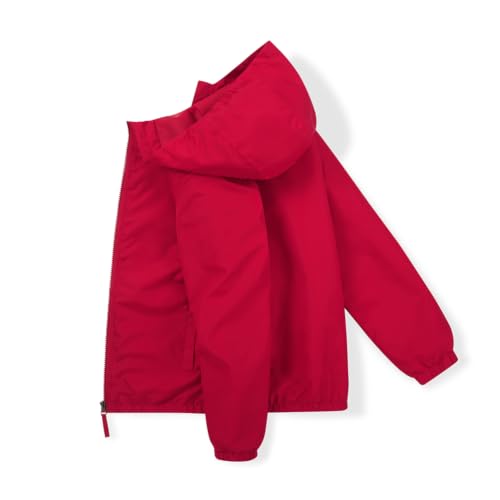 Image of SNOW DREAMS Boys Waterproof Rain Jacket Windbreaker Lightweight Coat Kids Raincoat Outerwear
