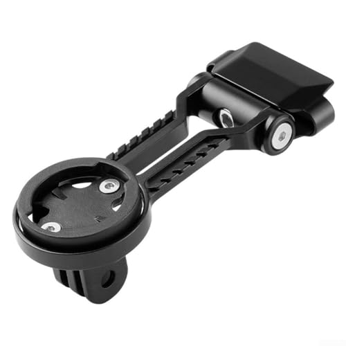 Gdfnmogo Cycling Out Front Mount Aluminium Alloy Bike Computer Extension Bracket for Garmin Adjustable Handlebar GPS Black(A)