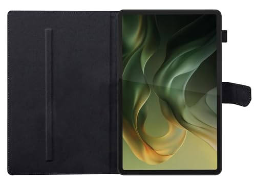 Image of TGK Flip Cover Case for Motorola Pad 60 Neo 5G 11 inch Tablet Executive Leather Built-in Pencil Holder (Black)