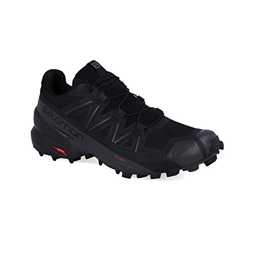 Salomon Tênis de corrida masculino Speedcross 5, Preto/Preto/Fantasma, 7.5