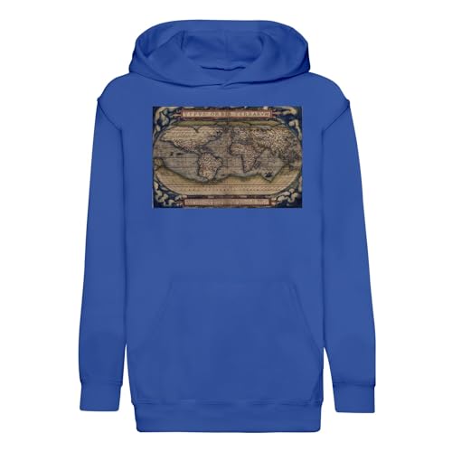 Sweat à capuche enfant carte du monde Abraham Ortelius idée cadeau culturel original